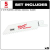 Milwaukee Tool M12 Hackzall Blade-Plaster,PK5 49-00-5461