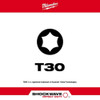 Milwaukee Tool SHOCKWAVE 2" Impact Torx T30 Power Bits (25 Pk) 48-32-4187