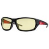 Safety Glasses Anti-Fog &  Anti-Scratch, Yellow Lens, Half-Frame, Wraparound  48-73-2121