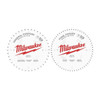 Circular Saw Two-Pack Wood Cutting Blades 10" 40T + 60T