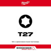 Milwaukee Tool 6 in. TORX T27 SHOCKWAVE Impact Duty Power Bit (10 pk) 48-32-4247