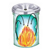 Justrite Cease-Fire(R) Trash Can, Silver, Aluminum, 15 1/4 in Dia 26512