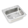 Elkay Drop-In Sink, 3 Hole, 21" x 15-3-4", Elite Satin DSE125223