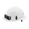 BOLT White Full Brim Hard Hat w/6pt Ratcheting Suspension - Type 1, Class E