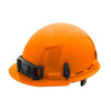 BOLT Orange Front Brim Hard Hat w/6pt Ratcheting Suspension - Type 1, Class E