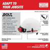 BOLT Orange Front Brim Hard Hat w-6pt Ratcheting Suspension - Type 1, Class E  48-73-1132