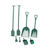 Hygienic Square Point Shovel, Polypropylene Blade, 37-1-2 in L, Blue  6981MD3