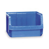 Storage Bin, Polyethylene, Blue, 11 7/8 in H, 18 3/8 in W, 19 3/4 in L