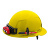 BOLT Yellow Full Brim Hard Hat w-6pt Ratcheting Suspension - Type 1, Class E  48-73-1123