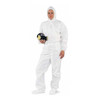 Kleenguard Hooded Disp. Coveralls,White,XL,PK24 49124