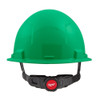 BOLT Green Front Brim Hard Hat w-6pt Ratcheting Suspension - Type 1, Class E  48-73-1126