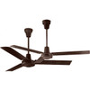 Qmark Industrial Ceiling Fan, 5 ft Blade Dia, 3 Blades, Variable Speeds, 120V AC, Brown 60001HP-BRN