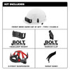BOLT Gray Front Brim Hard Hat w-6pt Ratcheting Suspension - Type 1, Class E  48-73-1134