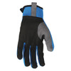 Mcr Safety 951 Mechanics Gloves, Synthetic Leather Palm, Spandex Back, XL, Black/Blue/Gray 951XL