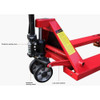 Dayton Pallet Jack, 63 in, 27 in, Red, 5500 lb 32HD11