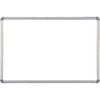 Mooreco Dry Erase Board, Steel, 48 in, 72 in, Aluminum Frame, White, Gloss 219PG