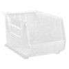 Hang & Stack Storage Bin, Polypropylene, Clear, 10 in H, 11 in W, 18 in L  QUS260CL