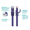 Monoprice Patch Cord,Cat 6,Flexboot,Purple,14 ft. 9853