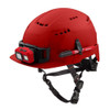 BOLT Red Front Brim Vented Safety Helmet - Type 2, Class C  48-73-1328