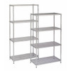 Wire Shelving Unit, 18"D x 72"W x 74"H, 4 Shelves, Chrome  1PGG4