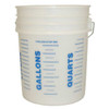 Mixing Bucket, 11 7/8 in W x 15 in L, 5 gal, Translucent, Plastic