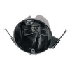 Electrical Box, 18 cu in, Ceiling Box Type, 1 Gang, Polycarbonate, Round Shape