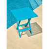 Gracious Living Quick-Fold 17 In. Square Intense Teal Folding Side Table 14238-6PDQ 869176