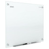 Dry Erase Board, Glass, 48 in, 72 in, No Frame Frame, White, Gloss  G7248W-A
