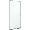 Dry Erase Board, Steel, 48 in, 72 in, Aluminum Frame, White, Gloss  SM537-24