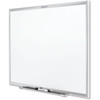Dry Erase Board, Steel, 48 in, 72 in, Aluminum Frame, White, Gloss  SM537-24