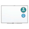 Quartet Dry Erase Board, Steel, 48 in, 96 in, Aluminum Frame, White, Gloss SM538