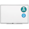 Quartet Dry Erase Board, Steel, 48 in, 96 in, Aluminum Frame, White, Gloss SM538