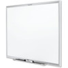 Quartet Dry Erase Board, Steel, 48 in, 96 in, Aluminum Frame, White, Gloss SM538