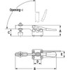 De-Sta-Co Toggle Clamp,Horiz,1.53 In,5.50 In 215-U
