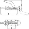 De-Sta-Co Toggle Clamp,Flanged Base,800 Lbs,3.52 607