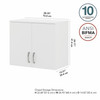 Bush Business Furniture Universal Wall Cabinet with Doors and Shelves UNS428WH B-UNS428WH
