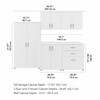 Bush Business Furniture Universal 92W 5 Piece Modular Storage Set with Floor and Wall Cabinets UNS003WH B-UNS003WH