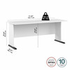 Bush Business Furniture Studio A 72W Computer Desk in White SDD172WH B-SDD172WH