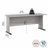 Bush Business Furniture Studio A 72W Computer Desk in Platinum Gray SDD172PG B-SDD172PG