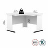 Bush Business Furniture Studio A 48W Corner Computer Desk in White SDD148WH B-SDD148WH