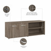 Bush Business Furniture Studio C Low Storage Cabinet with Doors and Shelves SCS160MH B-SCS160MH