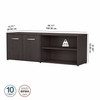 Bush Business Furniture Studio C Low Storage Cabinet with Doors and Shelves SCS160SG B-SCS160SG