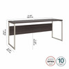 Bush Business Furniture Hybrid 72W x 24D Computer Table Desk with Metal Legs HYD272SG B-HYD272SG