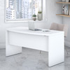 Office by kathy ireland® Echo 60W Bow Front Desk in Pure White KI60105-03