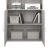 Bush Business Furniture Hybrid Tall 5 Shelf Bookcase with Doors HYB024PG B-HYB024PG