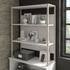 Bush Business Furniture Hybrid Tall Etagere Bookcase in White HYB023WH