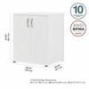 Bush Business Furniture Universal Garage Storage Cabinet with Doors and Shelves GAS128WH-Z B-GAS128WH-Z