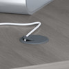 Office by kathy ireland® Echo L Shaped Bow Front Desk in Modern Gray ECH025MG B-ECH025MG