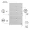 Bush Business Furniture Universal Tall Clothing Storage Cabinet with Doors and Shelves CLS136WH-Z B-CLS136WH-Z