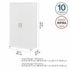 Bush Business Furniture Universal Tall Clothing Storage Cabinet with Doors and Shelves CLS136WH-Z B-CLS136WH-Z